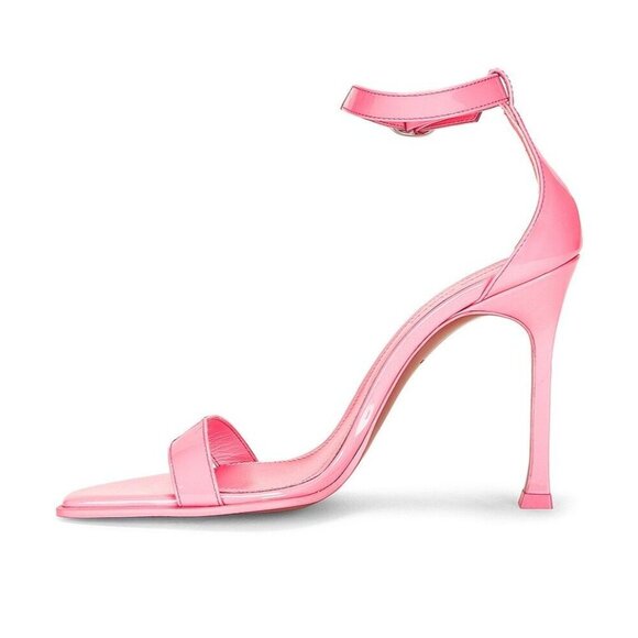 AMINA MUADDI Kim Patent Sandal in Bubble 37.5 New with Box Womens High Heels - Picture 4 of 13